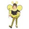 Girls Bumblebee Costume Black Leotard Yellow Tutu with Wings and Wand
